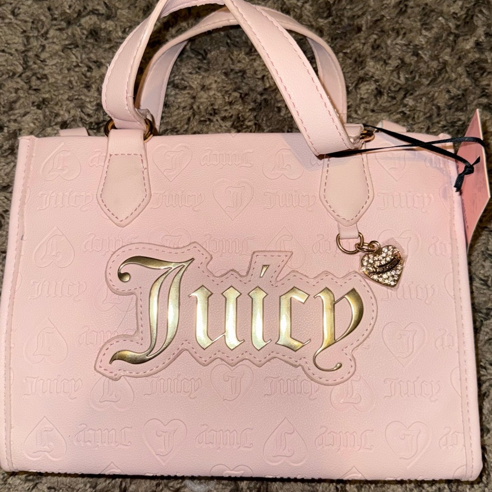 Juicy Couture Light Pink Satchel/Bag/Purse w/ Gold Accents - New w/ Tags